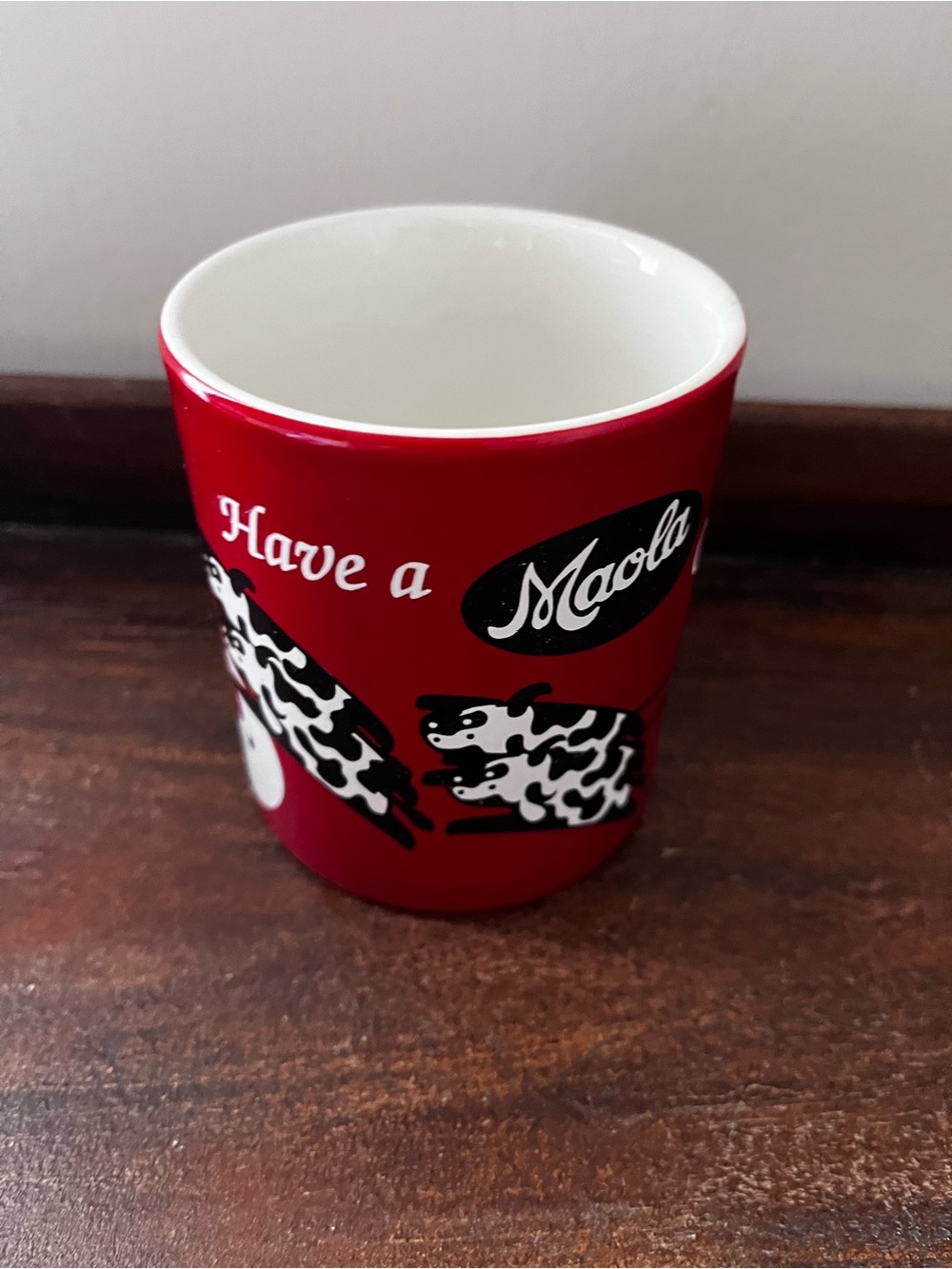 Have a Maola Christmas Ceramic Mug - Vintage-Inspired Cow Design
